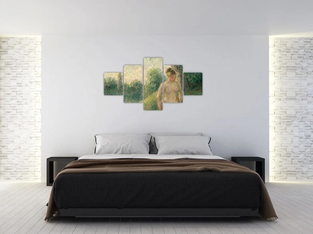 Obraz - Camille Pissarro, The Bather, reprodukcje (125x70 cm)