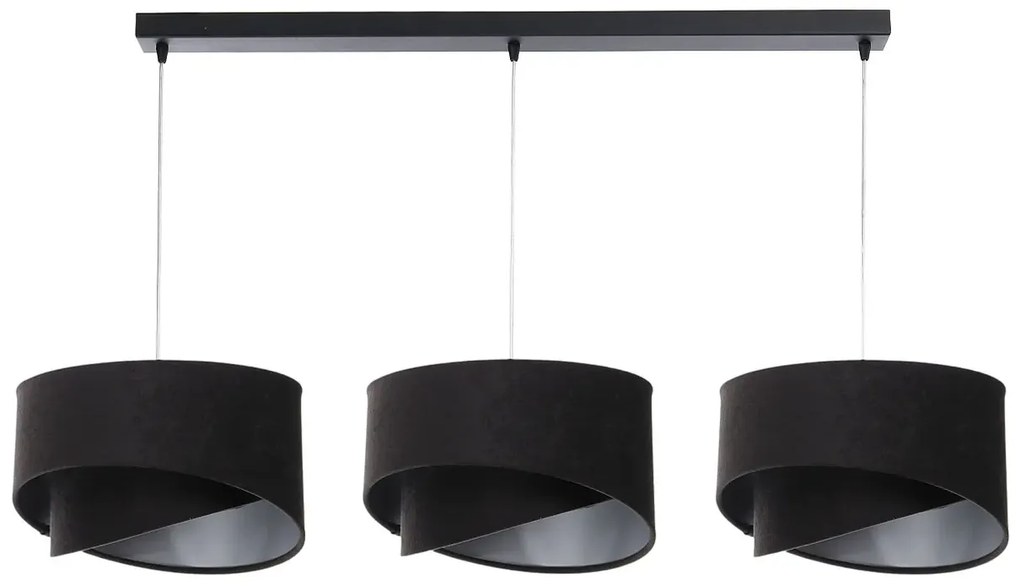 Czarna lampa wisząca nad stół asymetryczna - S499 G7-R17
