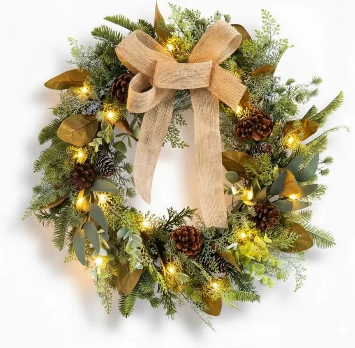 Świąteczny wieniec na drzwi WINTER GREEN Ø 45 cm