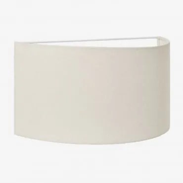 Kinkiet Ścienny Z Lnu Kiraz ↔︎ 35 X ↑20 Cm & Len Biały - Sklum