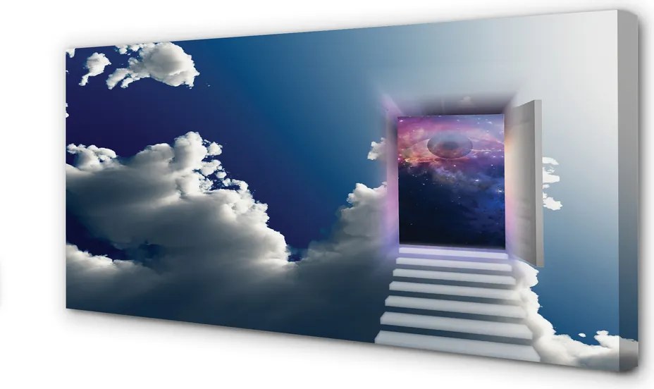 Zdjęcie na płótnie Surrealistyczna Wizja: Oko i Schody