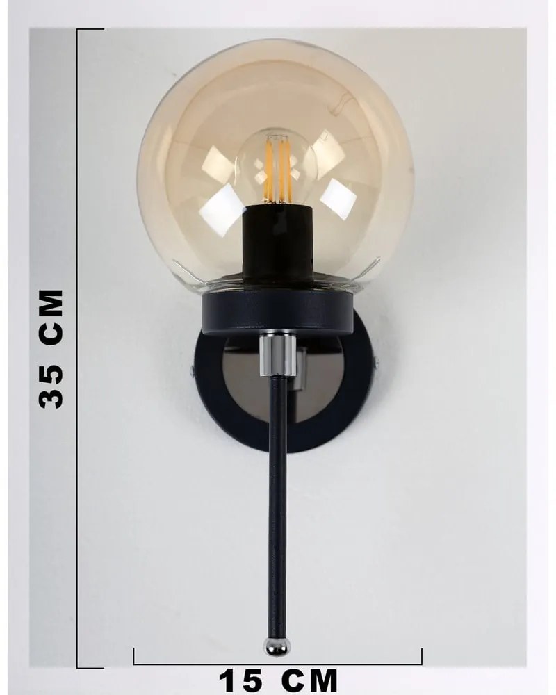 Kinkiet w czarno-żółtym kolorze ø 15 cm Tokyo – Squid Lighting