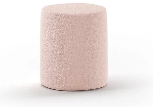 Jasnoróżowy puf dziecięcy z materiału bouclé MOON – Vipack