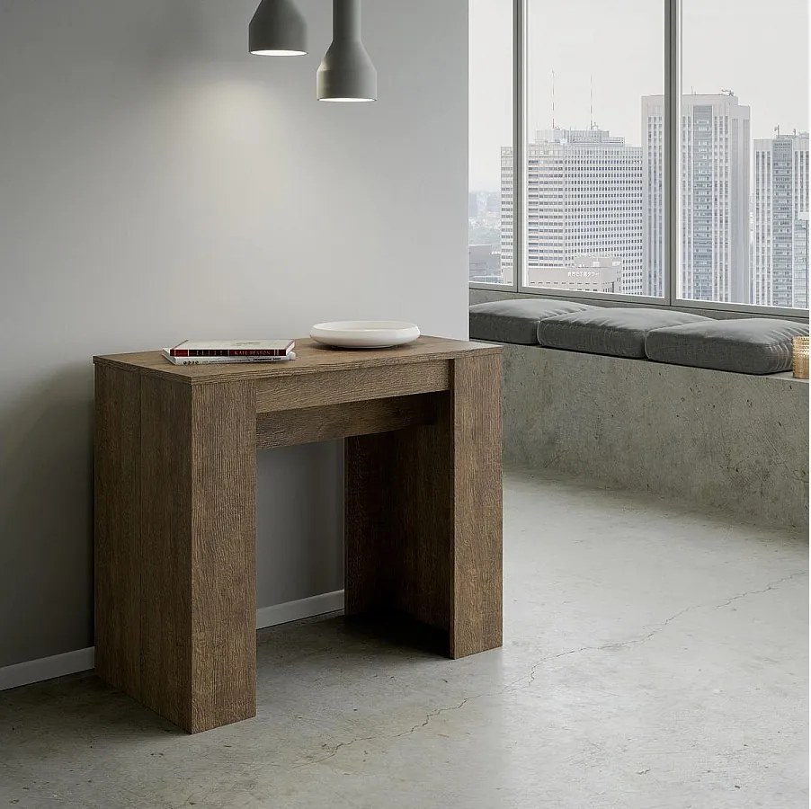 Konsola rozkładana 90x48/308 cm Basic Orzech