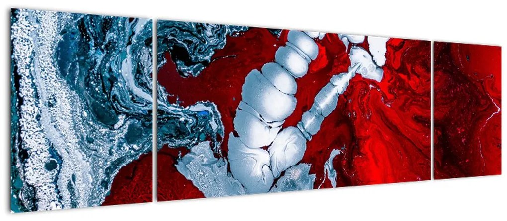 Obraz abstrakcyjnych plam (170x50 cm)