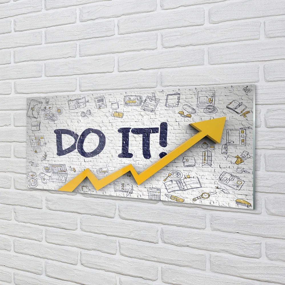 Szklany Panel Motywujące Hasło "Do It"