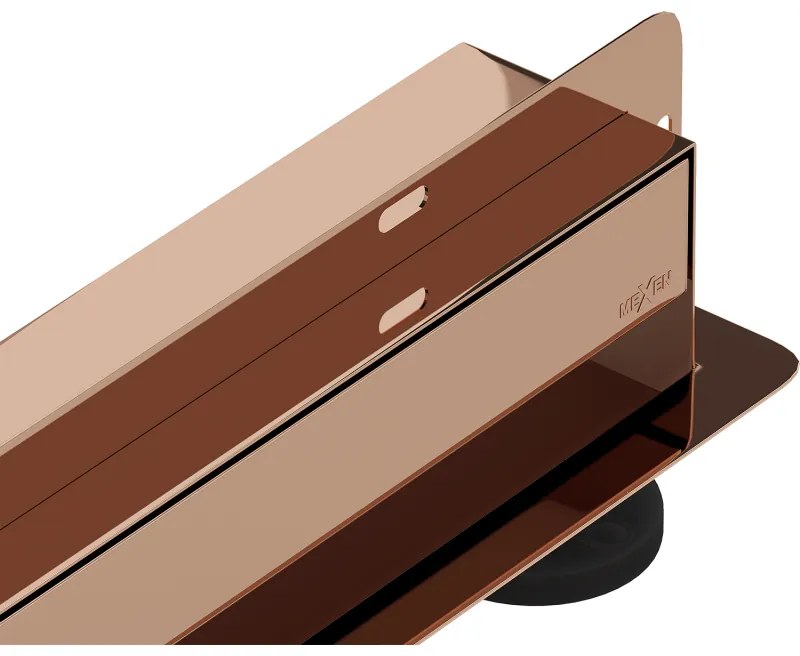 Mexen Flat Wall odpływ liniowy ścienny 2w1 100 cm, różowe złoto - 1630100