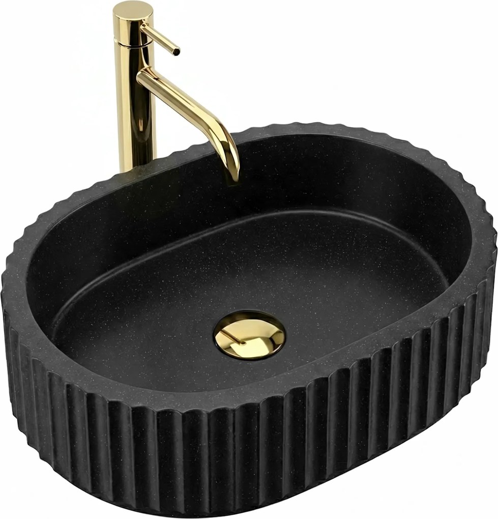 Umywalka nablatowa Rea Margaret Black