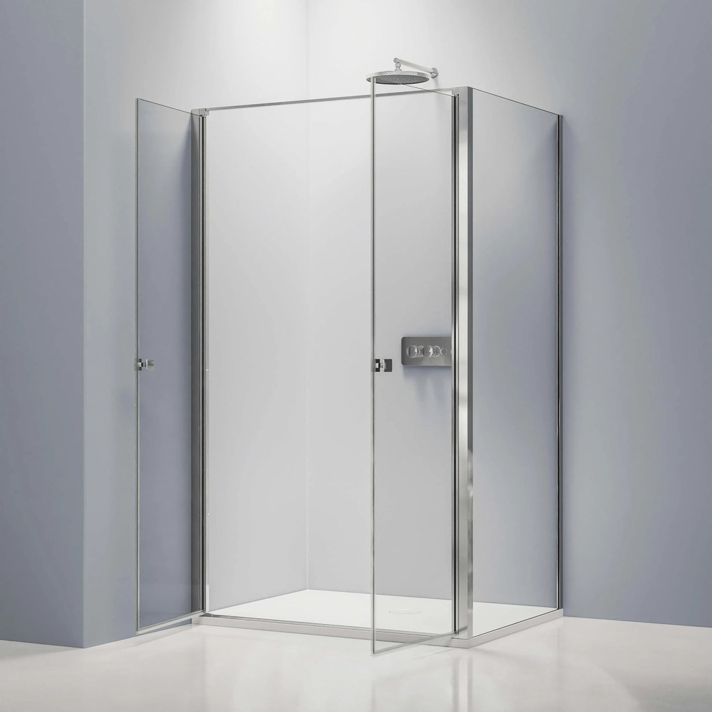 Ścianka prysznicowa narożna EX416-290 x 90 x 195 cm - 6 mm - Nano prawdziwe szkło