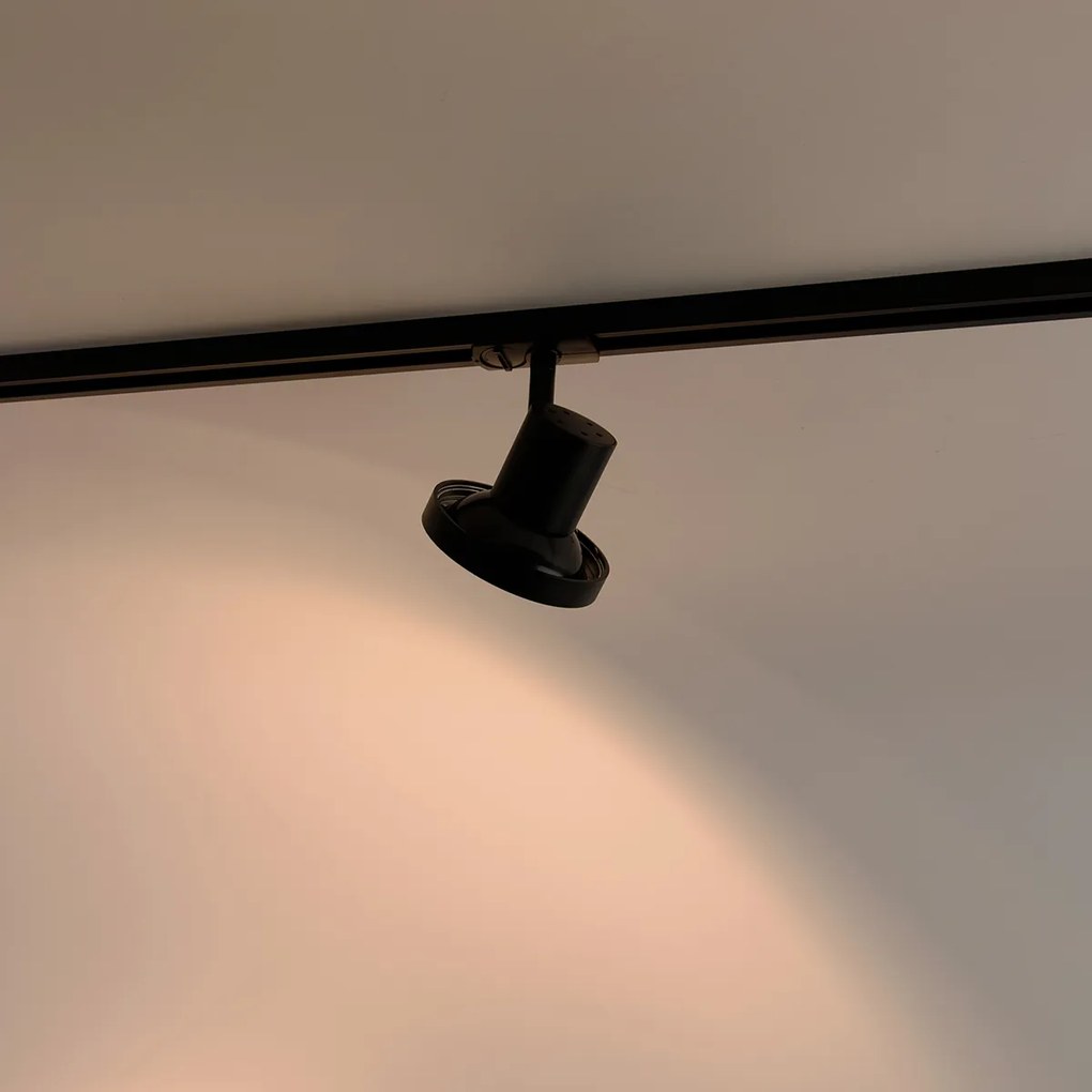 Nowoczesny reflektor szynowy jednofazowy czarny AR111 - Jeany