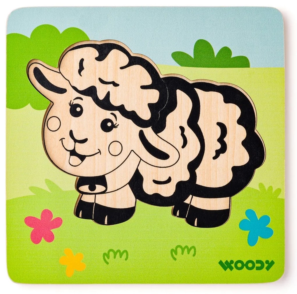 Woody Puzzle Baby Owieczka