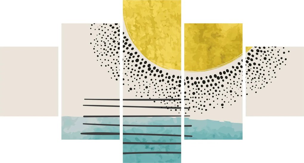 Obraz - Abstrakcyjny obraz plaży N⁰2 (125x70 cm)