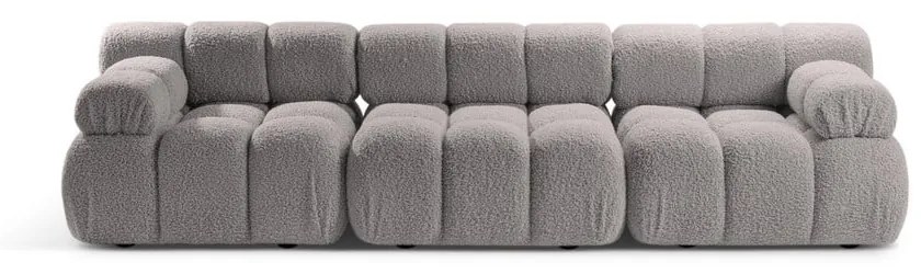 Jasnoszara sofa modułowa z materiału bouclé 282 cm Bellis – Micadoni Home