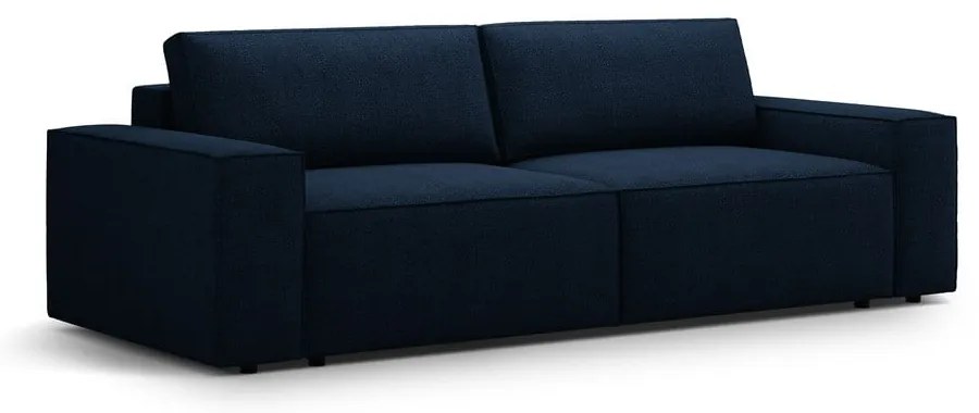 Ciemnoniebieska rozkładana sofa z materiału bouclé 247 cm Jodie – Micadoni Home