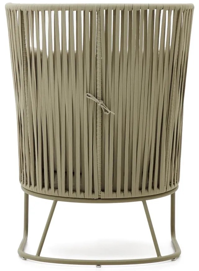 Zielony metalowy fotel ogrodowy Saconca – Kave Home