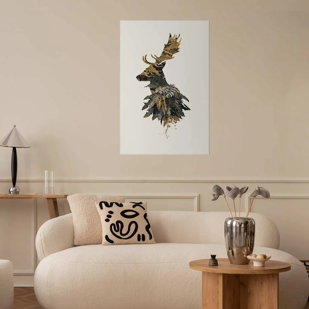 Plakat Leśny jeleń 21x30 cm bez ramy z marginesem ARTGEIST B