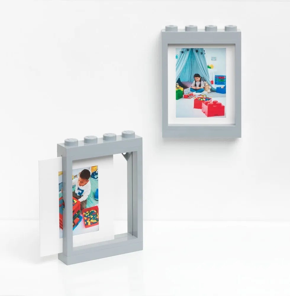 Szara ramka na zdjęcie LEGO®, 19,3x26,8 cm