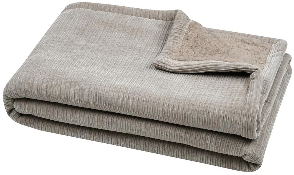 Pluszowy koc z barankiem, CLAYTON, 130 × 160 cm