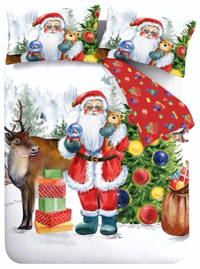 Pościel jednoosobowa 135x200 cm Retro Santa – Catherine Lansfield