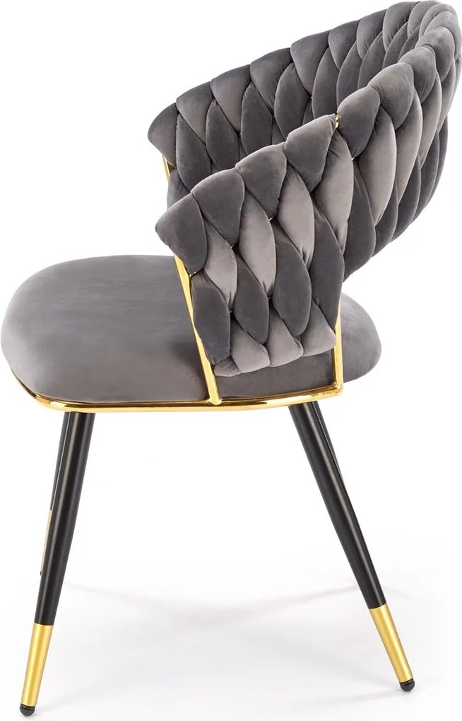 Krzesło do jadalni z przeplatanym oparciem K551 Halmar