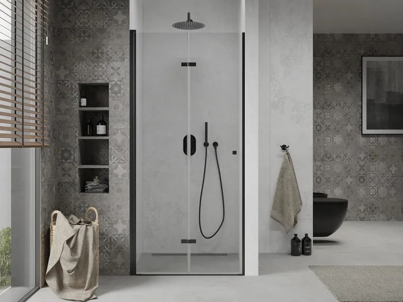 Mexen Lima drzwi prysznicowe składane 100 cm, transparent, czarne - 856-100-000-70-00
