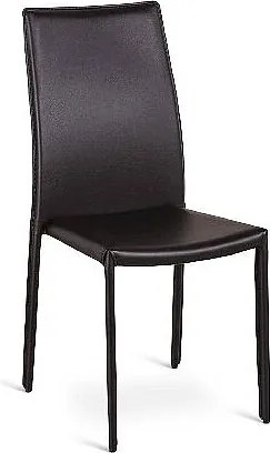 Kitty - Brązowy fotel ze sztucznej skóry, 4 szt.