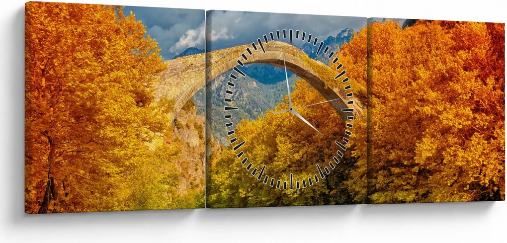 Obraz - Most Konitsa (z zegarem) (90x30 cm)
