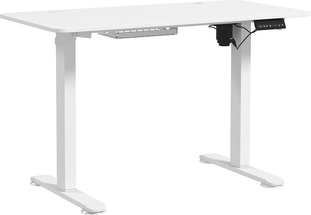Vinsetto Elektryczne biurko regulowane, 120x60x72-116cm, Białe