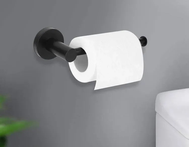 Czarny minimalistyczny uchwyt na papier K4-E68