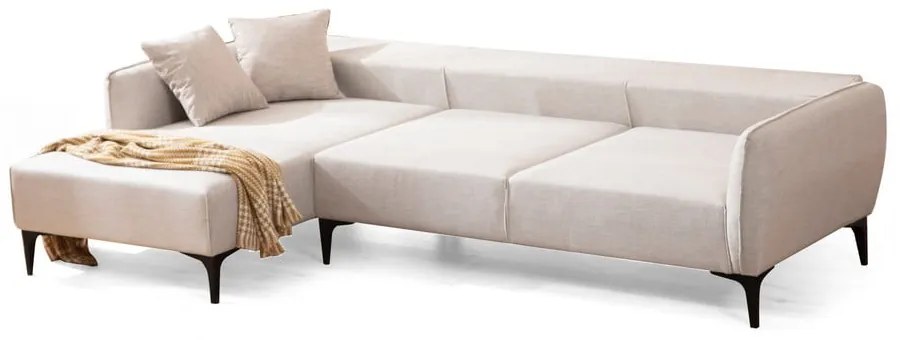 Biała sofa narożna Belissimo, lewy narożnik – Balcab Home