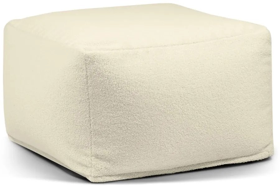 Jasnoszary worek do siedzenia z materiału bouclé Softbox MooG – SLOWDOWN