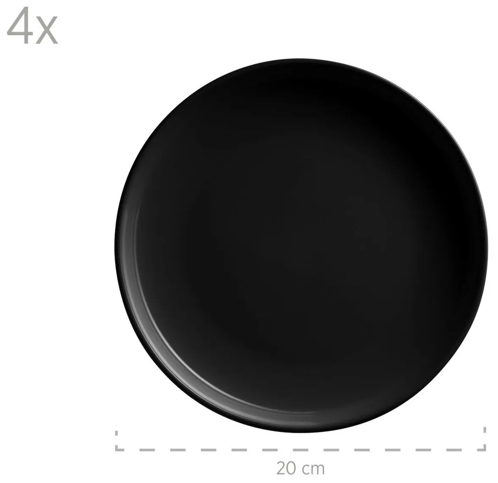 Mäser 16-częściowy zestaw do jadalni ALENIA, czarny