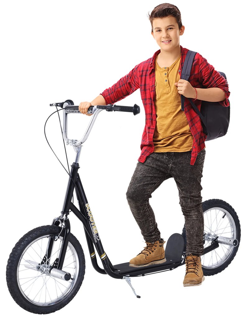 HOMCOM Hulajnoga dziecięca hulajnoga miejska hulajnoga dla dzieci 16'' kolor czarny