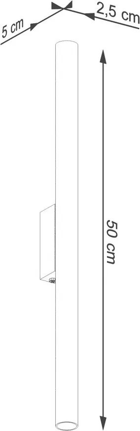 Biały kinkiet ø 2,5 cm Fideus – Sollux