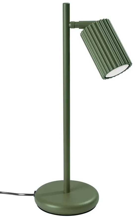 Oliwkowa biurkowa lampka ryflowana - D300 W9-T36