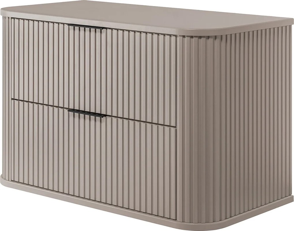 Szafka łazienkowa kaszmirowa z czarnym uchwytem, ​​80,4 x 51,7 x 41,5 cm