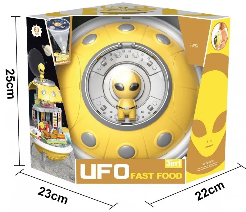 Woopie sklep fast food 3w1 plecak projektor ufo 60 el.
