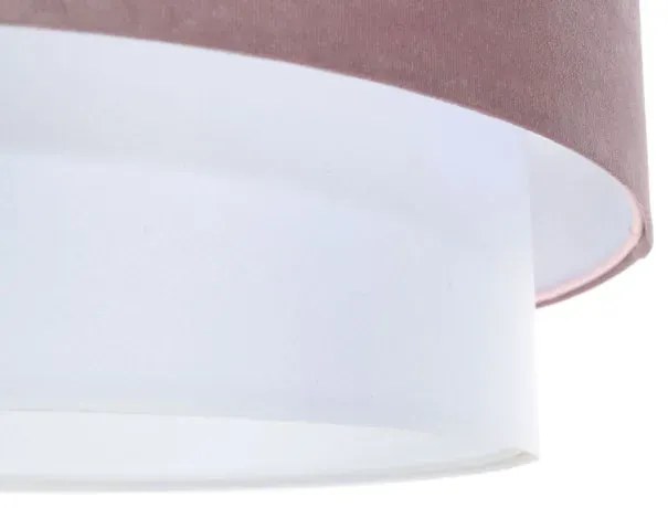 Biało-różowa lampa wisząca z dwuczęściowym abażurem - S434 M4-L48