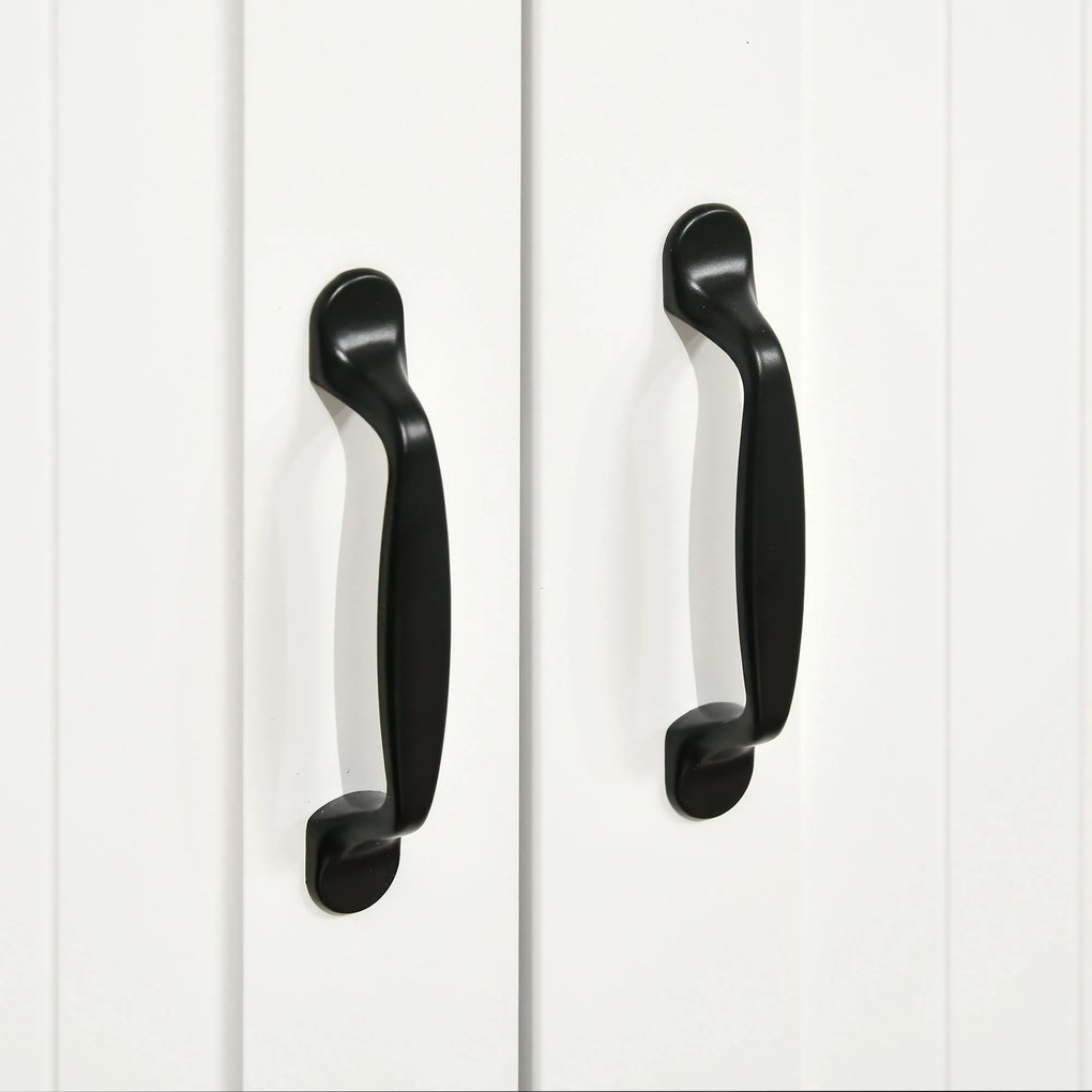 HOMCOM Komoda z 4 szufladami, szafka kuchenna z regulowaną półką, zabezpieczenie przed przewróceniem, kolor biały, 105 x 40 x 76 cm | Aosom PL