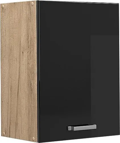 Szafka ścienna czarny wysoki połysk 45x31x60 r-line