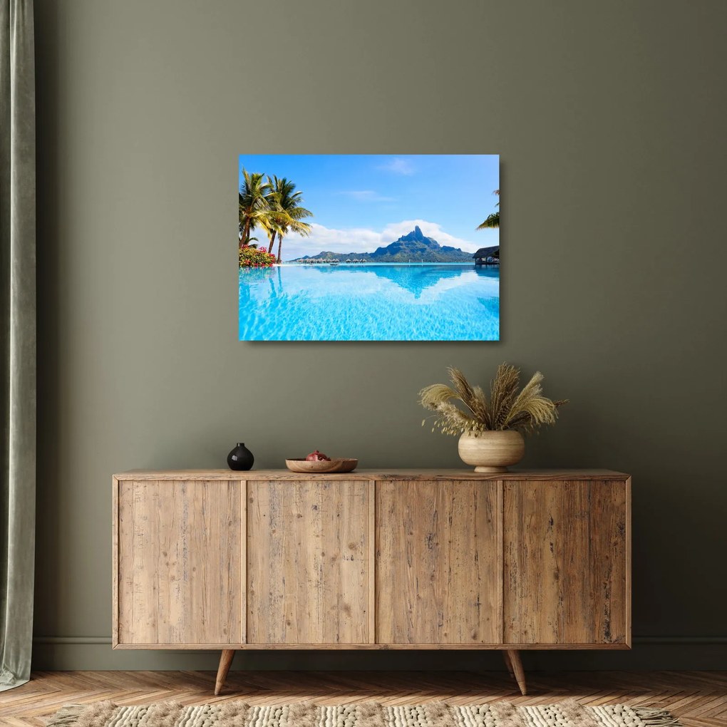 Obraz na szkle - Palmy i plaże (70x50 cm)