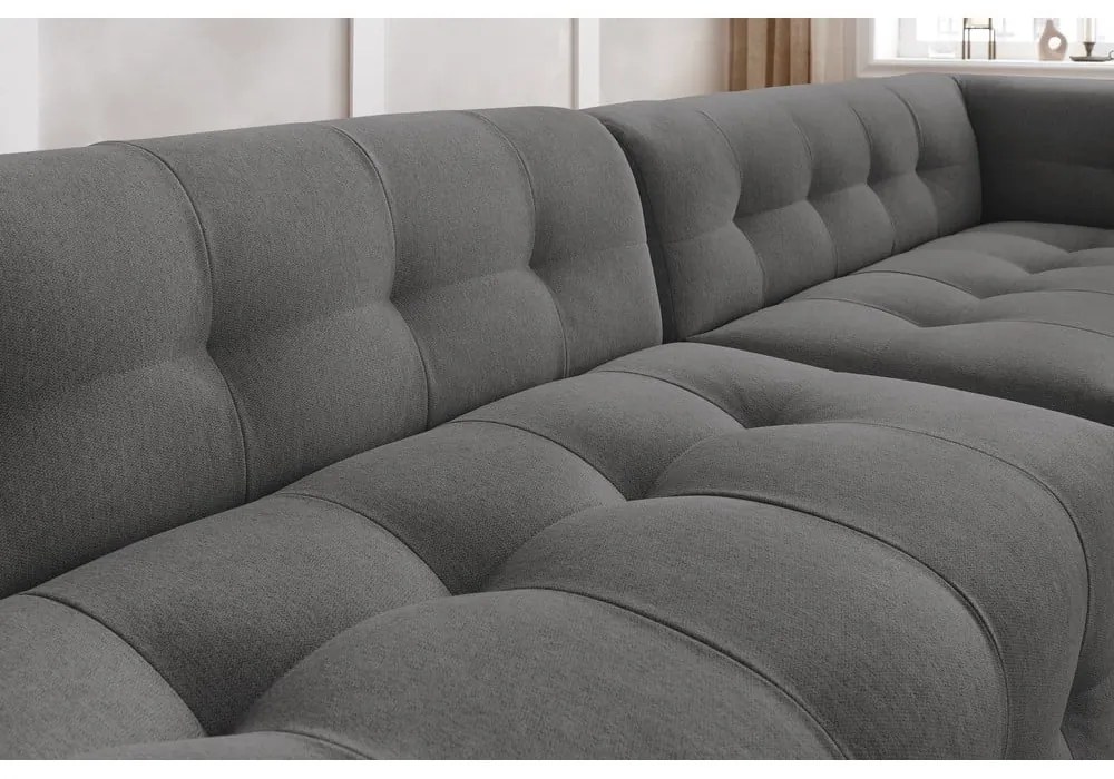 Ciemnoszara sofa 324 cm Kleber – Bobochic Paris