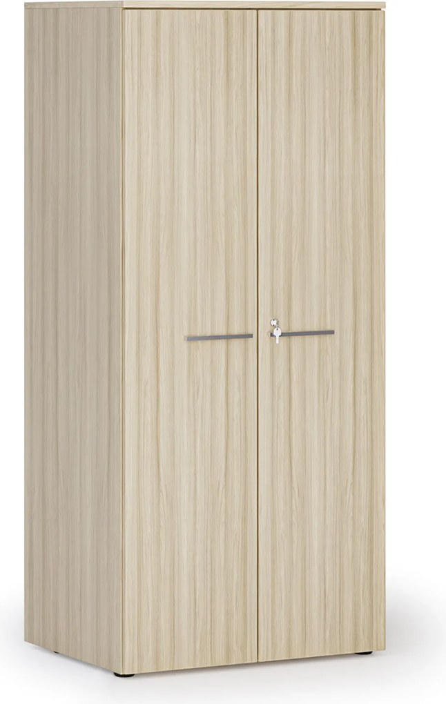 Szafa biurowa z drzwiami PRIMO WOOD, 1781 x 800 x 600 mm, dąb naturalny