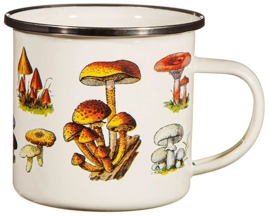 Kremowy emaliowany kubek dla dzieci Vintage Mushroom – Sass &amp; Belle