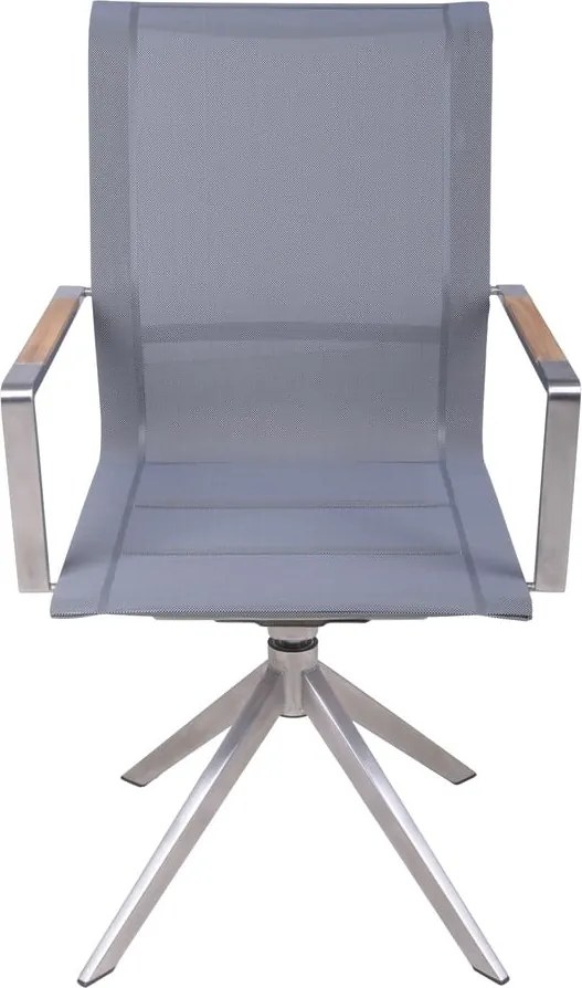 Szare metalowe krzesło ogrodowe Salida – Garden Pleasure