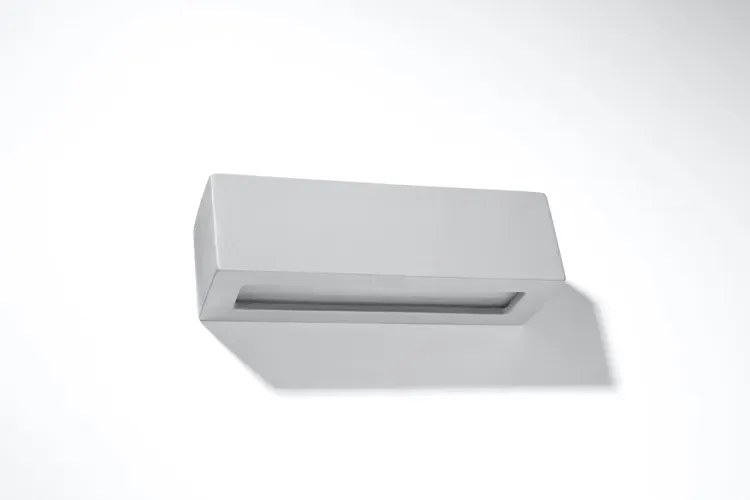 Szary prostokątny kinkiet ceramiczny - EX711 L0-Z84