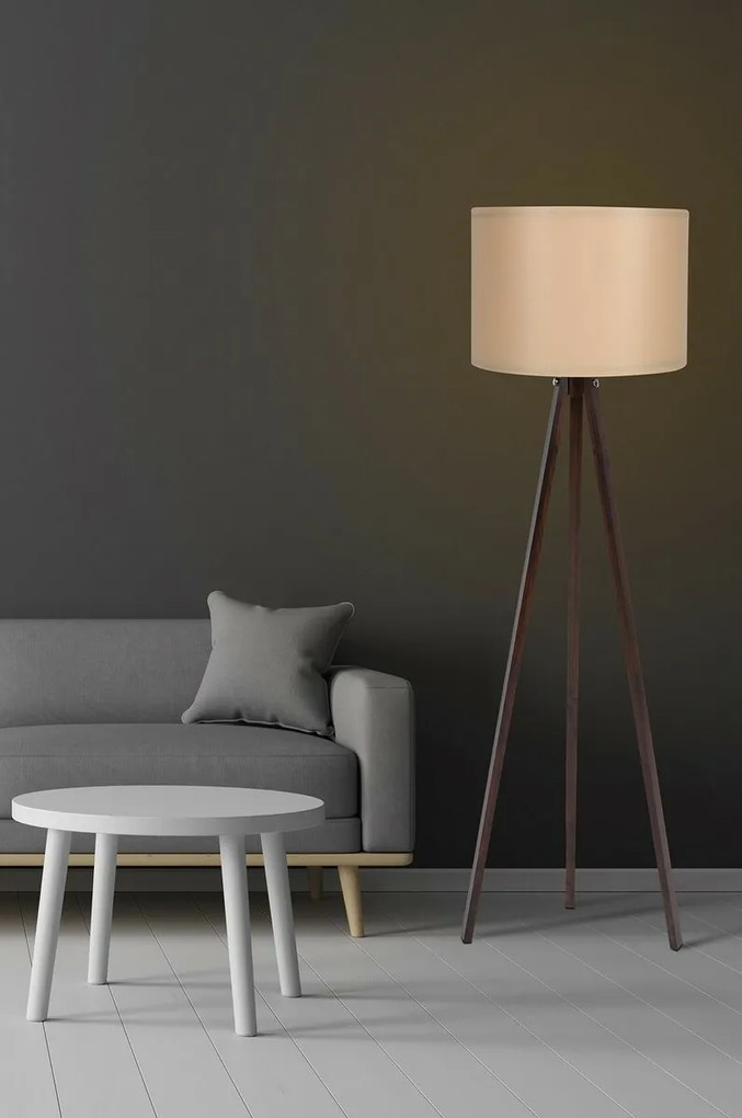 Lampa stojąca Tripod Cream Walnut 101