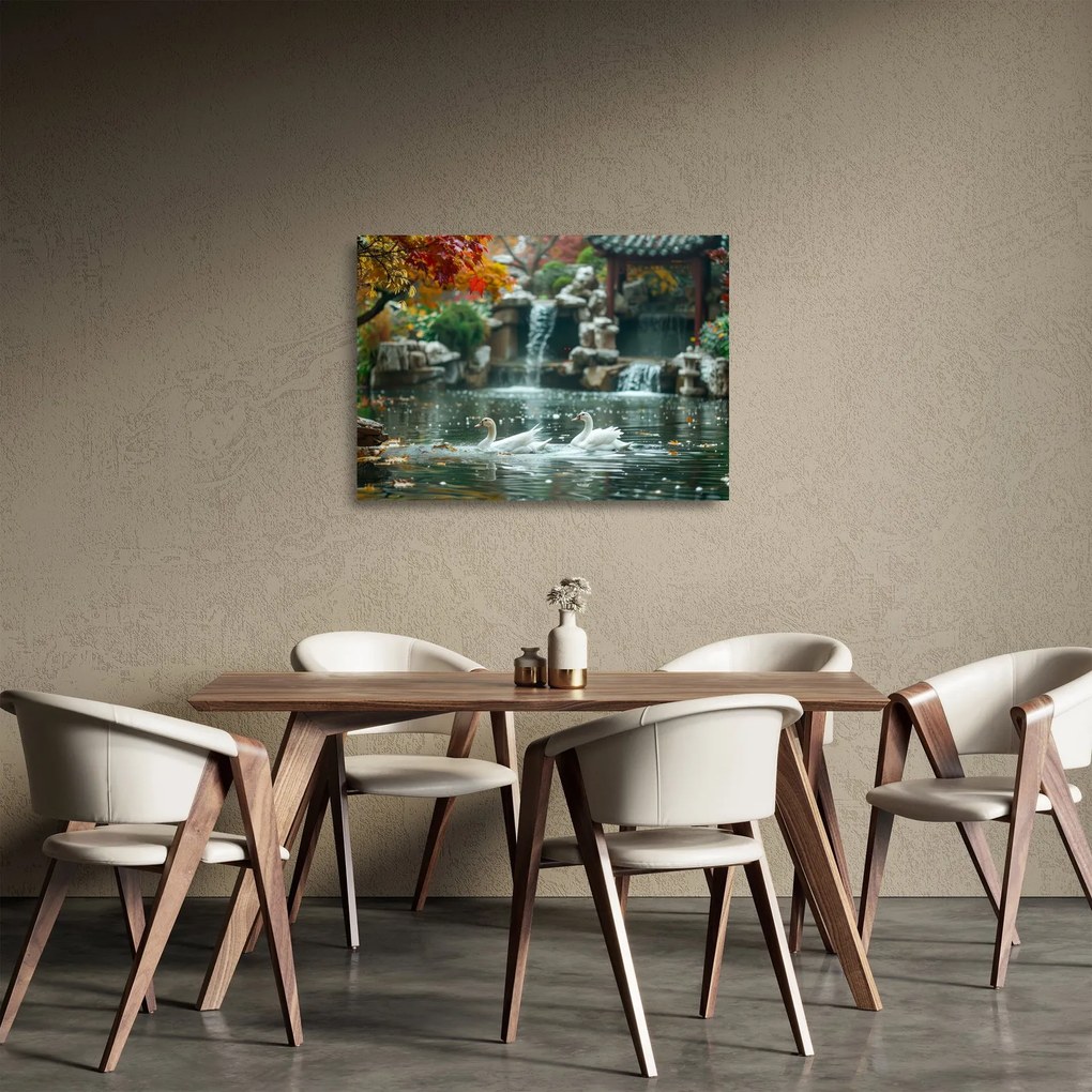 Obraz na szkle - Staw azjatycki (70x50 cm)