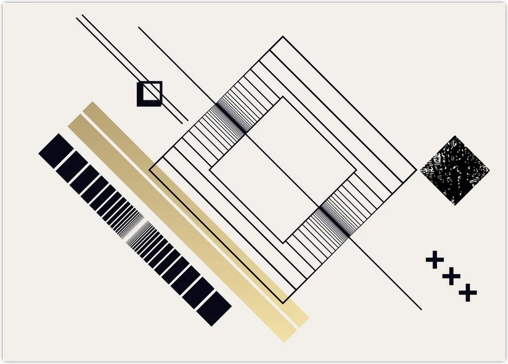 Obraz na szkle - Kształty geometryczne N⁰6 (70x50 cm)
