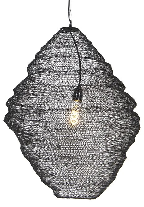 Orientalna lampa wisząca czarna 60cm - NidumKolonialny Oswietlenie wewnetrzne